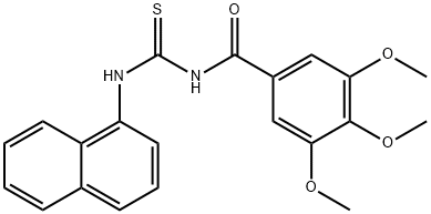 N-(1-naphthyl)-N'-(3,4,5-trimethoxybenzoyl)thiourea Struktur