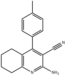 2-amino-4-(4-methylphenyl)-5,6,7,8-tetrahydro-3-quinolinecarbonitrile Struktur