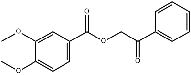 2-oxo-2-phenylethyl 3,4-dimethoxybenzoate Struktur