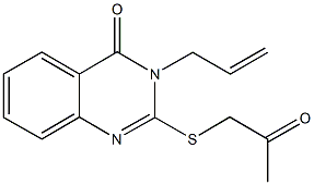 3-allyl-2-[(2-oxopropyl)sulfanyl]-4(3H)-quinazolinone Struktur