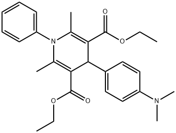 diethyl 4-[4-(dimethylamino)phenyl]-2,6-dimethyl-1-phenyl-1,4-dihydro-3,5-pyridinedicarboxylate Struktur