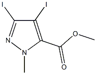 methyl 3,4-diiodo-1-methyl-1H-pyrazole-5-carboxylate Struktur