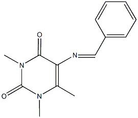 5-(benzylideneamino)-1,3,6-trimethyl-2,4(1H,3H)-pyrimidinedione Struktur