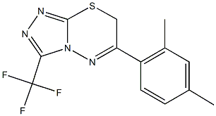 6-(2,4-dimethylphenyl)-3-(trifluoromethyl)-7H-[1,2,4]triazolo[3,4-b][1,3,4]thiadiazine Struktur