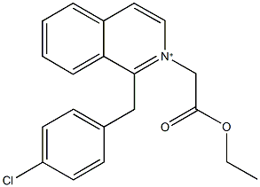 1-(4-chlorobenzyl)-2-(2-ethoxy-2-oxoethyl)isoquinolinium Struktur