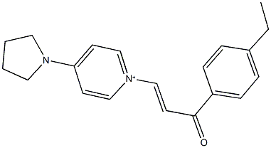 1-[3-(4-ethylphenyl)-3-oxo-1-propenyl]-4-(1-pyrrolidinyl)pyridinium Struktur