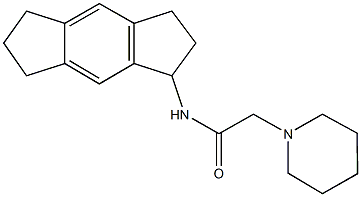 N-(1,2,3,5,6,7-hexahydro-s-indacen-1-yl)-2-(1-piperidinyl)acetamide Struktur