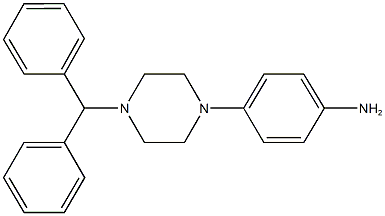 4-(4-benzhydryl-1-piperazinyl)phenylamine Struktur