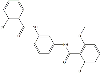 N-{3-[(2-chlorobenzoyl)amino]phenyl}-2,6-dimethoxybenzamide Struktur