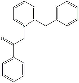 2-benzyl-1-(2-oxo-2-phenylethyl)pyridinium Struktur