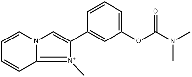 3-(1-methylimidazo[1,2-a]pyridin-1-ium-2-yl)phenyl dimethylcarbamate Struktur