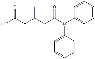 5-(diphenylamino)-3-methyl-5-oxopentanoic acid Struktur