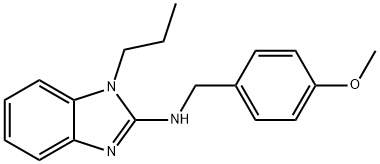 N-(4-methoxybenzyl)-N-(1-propyl-1H-benzimidazol-2-yl)amine Struktur