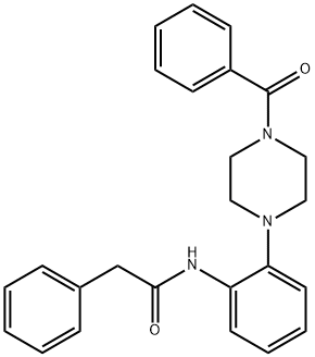 N-[2-(4-benzoyl-1-piperazinyl)phenyl]-2-phenylacetamide Struktur