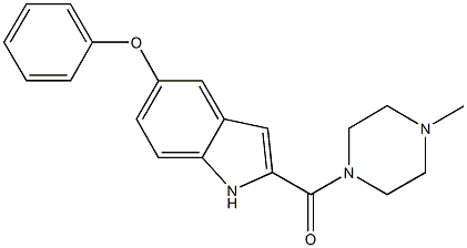 2-[(4-methyl-1-piperazinyl)carbonyl]-1H-indol-5-yl phenyl ether Struktur