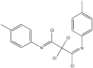 2,2-dichloro-N~1~,N~3~-bis(4-methylphenyl)propanediimidoyl dichloride Struktur