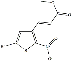 methyl 3-{5-bromo-2-nitro-3-thienyl}acrylate Struktur