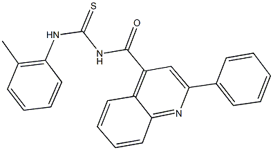 N-(2-methylphenyl)-N'-[(2-phenyl-4-quinolinyl)carbonyl]thiourea Struktur