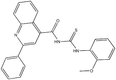 N-(2-methoxyphenyl)-N'-[(2-phenyl-4-quinolinyl)carbonyl]thiourea Struktur