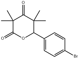 6-(4-bromophenyl)-3,3,5,5-tetramethyldihydro-2H-pyran-2,4(3H)-dione Struktur