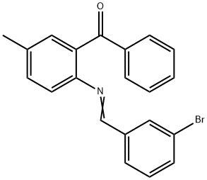 {2-[(3-bromobenzylidene)amino]-5-methylphenyl}(phenyl)methanone Struktur