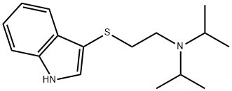 N-[2-(1H-indol-3-ylsulfanyl)ethyl]-N,N-diisopropylamine Struktur