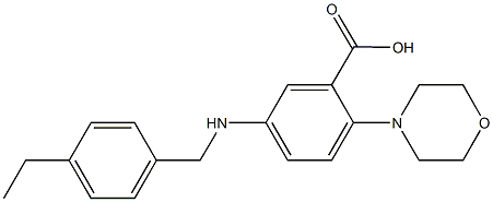 5-[(4-ethylbenzyl)amino]-2-(4-morpholinyl)benzoic acid Struktur