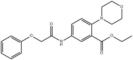 ethyl 2-(4-morpholinyl)-5-[(phenoxyacetyl)amino]benzoate Struktur