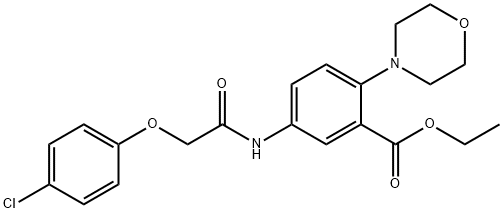 ethyl 5-{[(4-chlorophenoxy)acetyl]amino}-2-(4-morpholinyl)benzoate Struktur