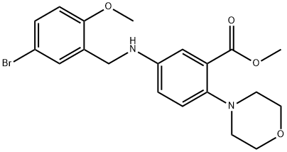 methyl 5-[(5-bromo-2-methoxybenzyl)amino]-2-(4-morpholinyl)benzoate Struktur