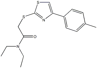 N,N-diethyl-2-{[4-(4-methylphenyl)-1,3-thiazol-2-yl]sulfanyl}acetamide Struktur