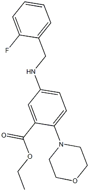 ethyl 5-[(2-fluorobenzyl)amino]-2-(4-morpholinyl)benzoate Struktur