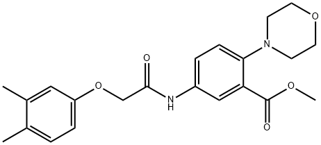 methyl 5-{[(3,4-dimethylphenoxy)acetyl]amino}-2-(4-morpholinyl)benzoate Struktur