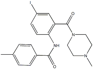 N-{4-iodo-2-[(4-methyl-1-piperazinyl)carbonyl]phenyl}-4-methylbenzamide Struktur