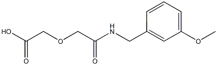 {2-[(3-methoxybenzyl)amino]-2-oxoethoxy}acetic acid Struktur