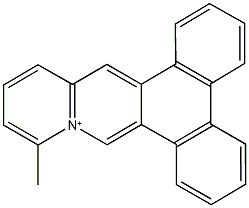 11-methyldibenzo[f,h]pyrido[1,2-b]isoquinolinium Struktur