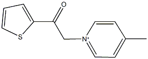 4-methyl-1-[2-oxo-2-(2-thienyl)ethyl]pyridinium Struktur