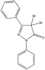 4,4-dibromo-2,5-diphenyl-2,4-dihydro-3H-pyrazol-3-one Struktur