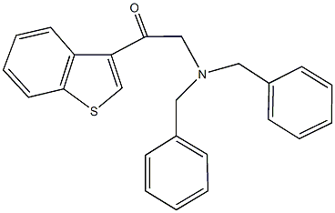 1-(1-benzothien-3-yl)-2-(dibenzylamino)ethanone Struktur