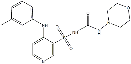 4-{[({[4-(3-toluidino)-3-pyridinyl]sulfonyl}amino)carbonyl]amino}morpholine Struktur