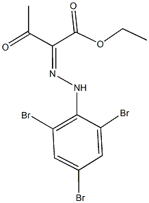 ethyl 3-oxo-2-[(2,4,6-tribromophenyl)hydrazono]butanoate Struktur