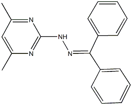 diphenylmethanone (4,6-dimethylpyrimidin-2-yl)hydrazone Struktur