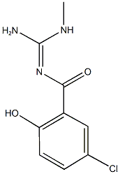 N''-(5-chloro-2-hydroxybenzoyl)-N-methylguanidine Struktur