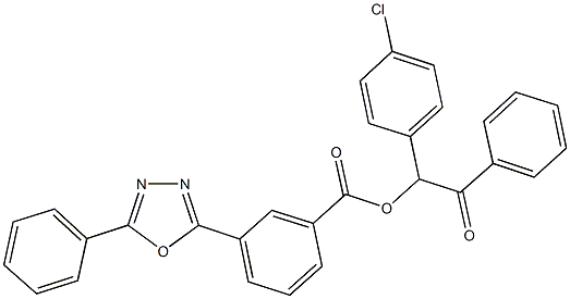 1-(4-chlorophenyl)-2-oxo-2-phenylethyl 3-(5-phenyl-1,3,4-oxadiazol-2-yl)benzoate Struktur