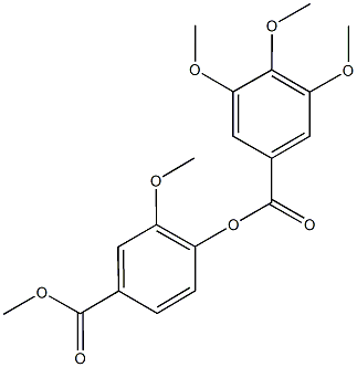 2-methoxy-4-(methoxycarbonyl)phenyl 3,4,5-trimethoxybenzoate Struktur