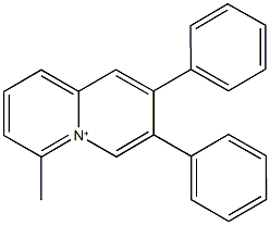 6-methyl-2,3-diphenylquinolizinium Struktur