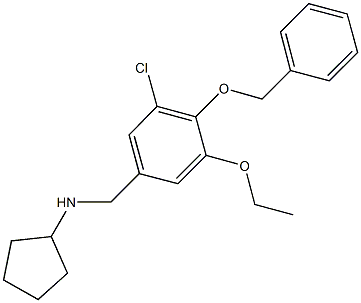 N-[4-(benzyloxy)-3-chloro-5-ethoxybenzyl]-N-cyclopentylamine Struktur