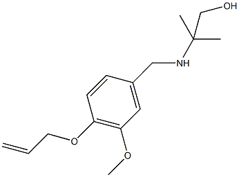 2-{[4-(allyloxy)-3-methoxybenzyl]amino}-2-methyl-1-propanol Struktur