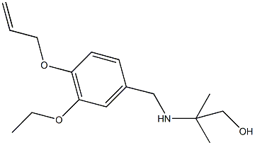 2-{[4-(allyloxy)-3-ethoxybenzyl]amino}-2-methyl-1-propanol Struktur