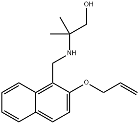 2-({[2-(allyloxy)-1-naphthyl]methyl}amino)-2-methyl-1-propanol Struktur